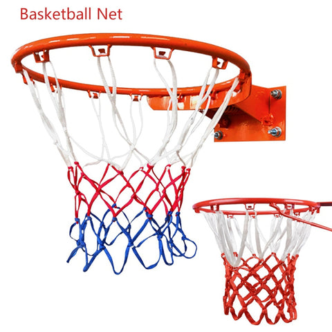 Basketball Net All-Weather Basketball Net Red+White+Blue Tri-Color Basketball Hoop Net
