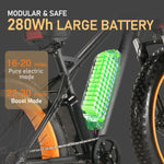 350W Electric Bike Mountain Ebike MTB Fat Tire Snow Bicycle