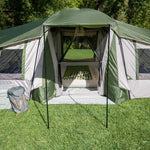 10-Person 3-Room Vacation Tent, With Shade Awning, Carry Bag