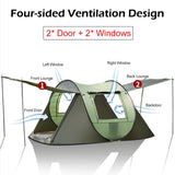 3-4/ 5-8 Person Outdoor pop up tent Automatic Instant Open Rainproof