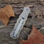 Pocket Folding Knife  Steel Handle