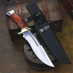 U.S.A. Dehone Outdoor Shooting Knife with Color Wood Handle 9CR18MO High-end Tactical Knife; Hand-Milled