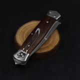 Tactical Folding Knife Survival Knife Outdoor Camping Hunting Utility Pocket Knives Wood Handle