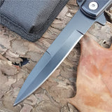 Tactical Camping Hunting Pocket Folding Knife  With Wood Handle