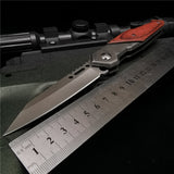 20CM (7.9:) 58HRC Folding Knife Pipe Cutter Pocket Knives Tactical Knife Survival Hunting; Steel Blade  Knife with Clip