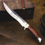 U.S.A. Dehone Outdoor Shooting Knife with Color Wood Handle 9CR18MO High-end Tactical Knife; Hand-Milled