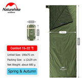 Naturehike Sleeping Bag LW180 Envelope Ultralight Waterproof Backpacking Cotton