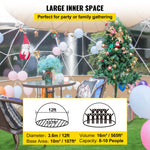 VEVOR Bubble Tent Garden Igloo Polyester 12FT PVC/Mesh/Fabric Canopy