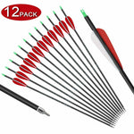 6/12Pcs Carbon Arrows  7.8mm