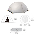 Naturehike Camping Tent 2 Person Ultralight Tent  Double Layer Waterproof Tent 3 Season