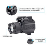 TrustFire Pistol Light 210 Lumens Flashlight 2 Modes Mounted Lights for Glock 17 19 21 22  Picatiny