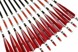 Drop Ship 12X31&quot;Archery Carbon Arrows Shaft SP500 W/Turkey Feather For Recurve Bow Hunting