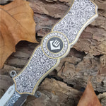 Pocket Folding Knife  Steel Handle