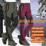 Autumn/Winter Men/Women Hiking Pants Softshell Trousers Waterproof Windproof