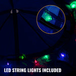 VEVOR Hammock Swing Chair Tent With LED String Lights Indoor Outdoor Hammock Children Play House