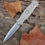 Pocket Folding Knife  Steel Handle