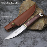 Hunting Fishing Fixed Blade Knife; Tactical Outdoor Survival Fruit Vegetable Cutter High Hardness