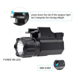 TrustFire P05 Tactical Flashlight 210 Lumen Weapon Mounted Light 2 modes with Battery For Glock 17 19 21 48 Picatinny Rail