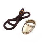 Thumb Archery Finger Guard Protective Brass Ring Handmade With Rope