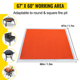 VEVOR 1.7*1.5M Fire Pit Mat Fireproof Camping Stove/Grill Blanket Emergency Fiberglass Retardant