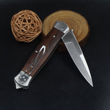 Tactical Folding Knife Survival Knife Outdoor Camping Hunting Utility Pocket Knives Wood Handle