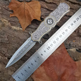 Pocket Folding Knife  Steel Handle