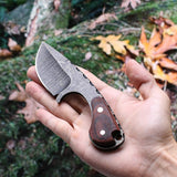 Outdoor Knife Fixed Blade with Sheath with Red Wood Handle