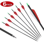 6/12Pcs Carbon Arrows  7.8mm