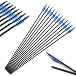 Drop Ship 6/12Pcs  Carbon Arrows Feather vane