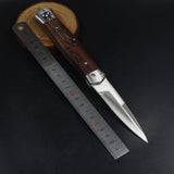 Tactical Folding Knife Survival Knife Outdoor Camping Hunting Utility Pocket Knives Wood Handle