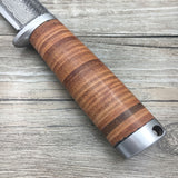 58RHC  High-carbon steel Straight Knife Forged Damascus steel  Hunting/Tactical Knives with scabbard