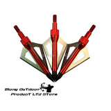 12X 100 Grain Broadheads Red Screw for Carbon Fiberglass Arrows Bolts