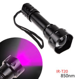 850nm IR Hunting Flashlight Zoomable Tactical LED Flashlight Infrared; Night Vision