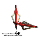 12X 100 Grain Broadheads Red Screw for Carbon Fiberglass Arrows Bolts