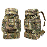 70L Large Capacity Backpack Nylon Waterproof Molle Army Bag Rucksack