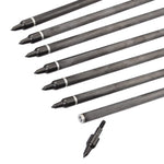 6Pcs Carbon Bolts  8.8mm Arrow Screw 125 Grain Field Point with Insert