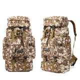 70L Large Capacity Backpack Nylon Waterproof Molle Army Bag Rucksack