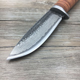 58RHC  High-carbon steel Straight Knife Forged Damascus steel  Hunting/Tactical Knives with scabbard