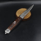 Tactical Folding Knife Survival Knife Outdoor Camping Hunting Utility Pocket Knives Wood Handle