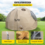 VEVOR Bubble Tent Garden Igloo Polyester 12FT PVC/Mesh/Fabric Canopy