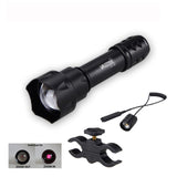 850nm IR Hunting Flashlight Zoomable Tactical LED Flashlight Infrared; Night Vision