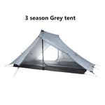 2 Person Outdoor Ultralight Camping Tent 3 Season Professional 20D Nylon Both Sides Silicon Tent