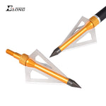 12X 100 Grai Broadhead 3 Blade Point Carbon Fiberglass Aluminum