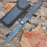 Tactical Camping Hunting Pocket Folding Knife  With Wood Handle