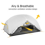 Naturehike  2 Person Camping Tent Ultralight 20D Nylon Backpacking Waterproof