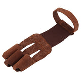 1Pcs Cow Leather Archery Glove 3 Three Finger Protector Guard Shooting Finger