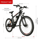 500W/12A variable speed Mountain Bike 25 inch Wheel Aluminum Alloy Frame