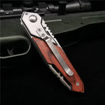 20CM (7.9:) 58HRC Folding Knife Pipe Cutter Pocket Knives Tactical Knife Survival Hunting; Steel Blade  Knife with Clip