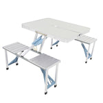 One-piece Portable Folding Table with Stool Aluminum Alloy