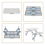 One-piece Portable Folding Table with Stool Aluminum Alloy